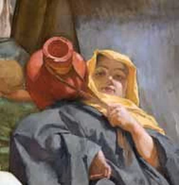  69-Gaetano Cresseri-San Lorenzo presenta i poveri all'imperatore - Chiesa di Verolanuova, Brescia - dettaglio  